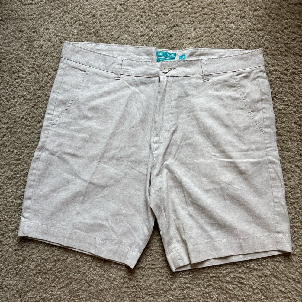 Tenth+Ocean Washable Linen Shorts Men's Sz 36 Classic Tan Sand NWOT